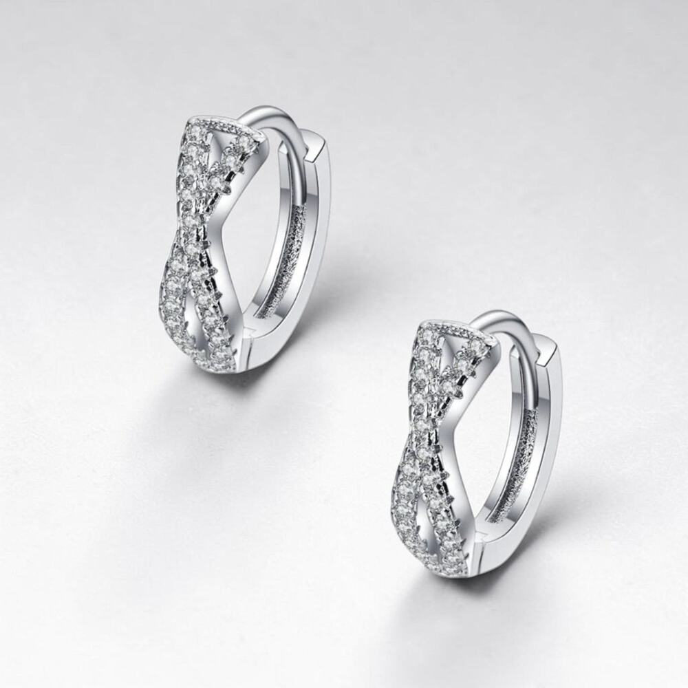 Small Round Silver Hoop Earring